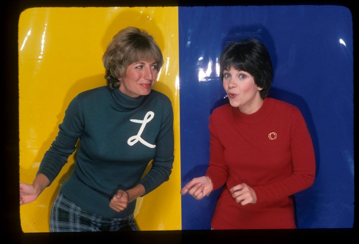 Penny Marshall, who played Laverne, and Cindy Williams, who played Shirley, during a 1978 shoot of "Laverne & Shirley."