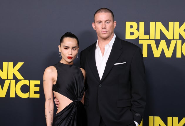 Zoë Kravitz and Channing Tatum at the premiere of Blink Twice last year
