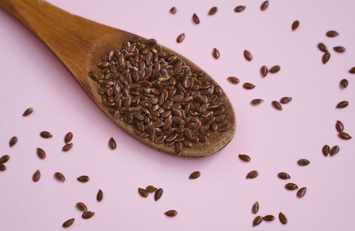 Flaxseeds, when mixed with water, congeal into a mixture that can sometimes substitute eggs.