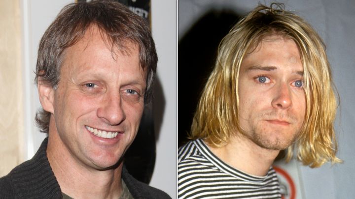 Tony Hawk and Kurt Cobain.