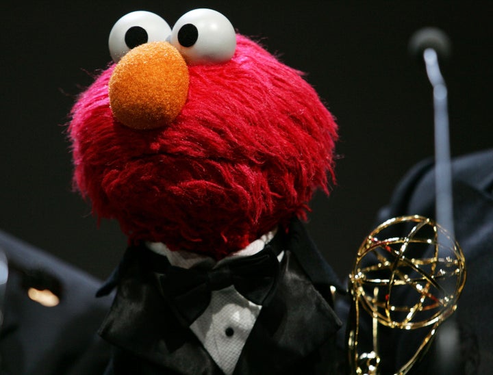 Elmo accepts an Emmy during the 34th Annual Daytime Creative Arts & Entertainment Emmy Awards on June 14, 2007, in Hollywood, California.