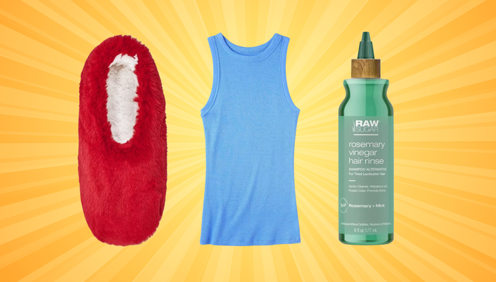 Slipper, tank top and hair rinse