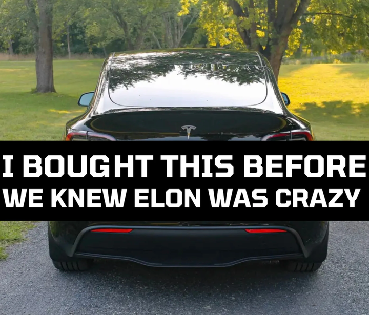 Matt Hiller estimates he’s sold over 40,000 “I Bought This Before We Knew Elon Was Crazy” stickers on Etsy.