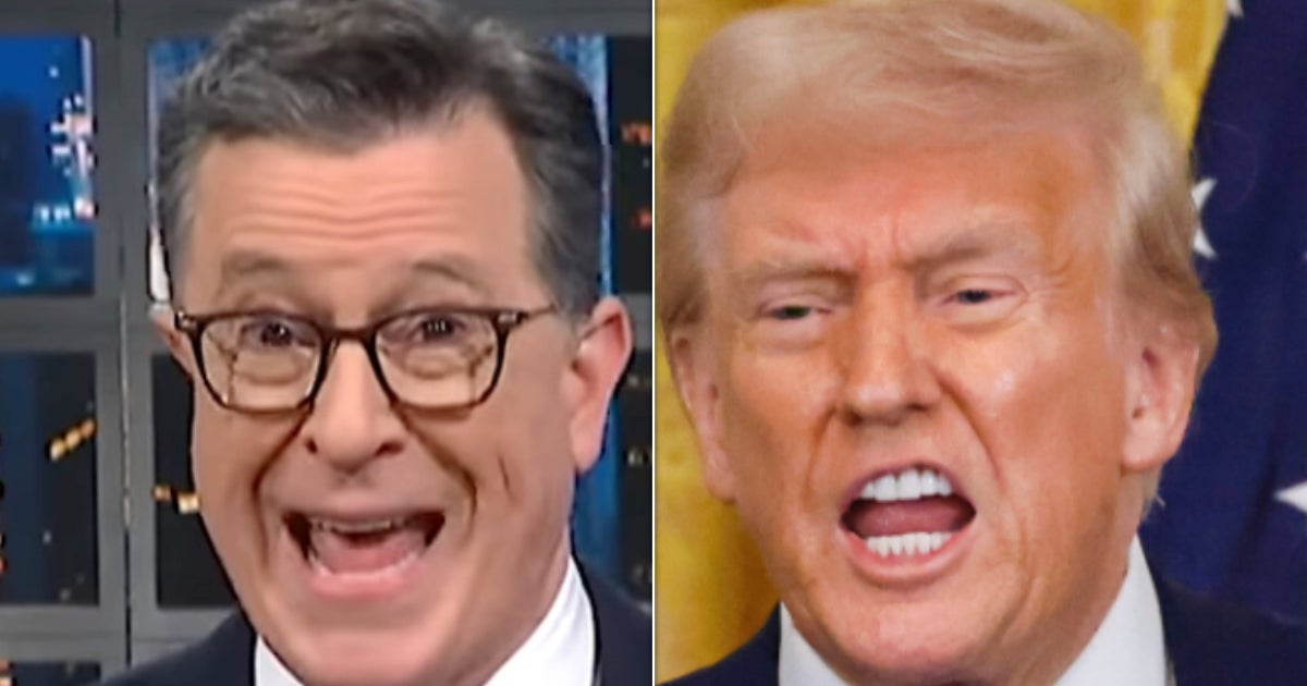 NextImg:Stephen Colbert's Audience Goes Wild Over Cutting Joke About 'D**khead' Trump