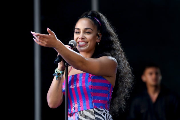 Jorja Smith on stage at Glastonbury in 2019