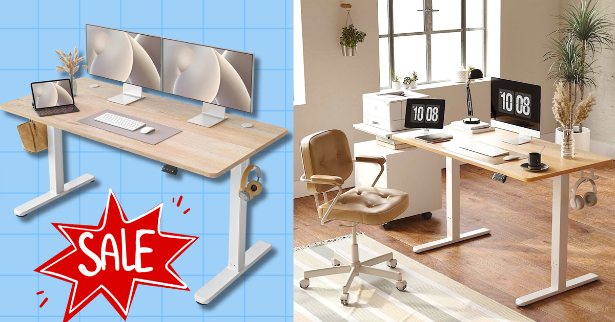 Reviewers Say This Adjustable Height Desk Will Last "For Years" - And It's On Sale For Under $100