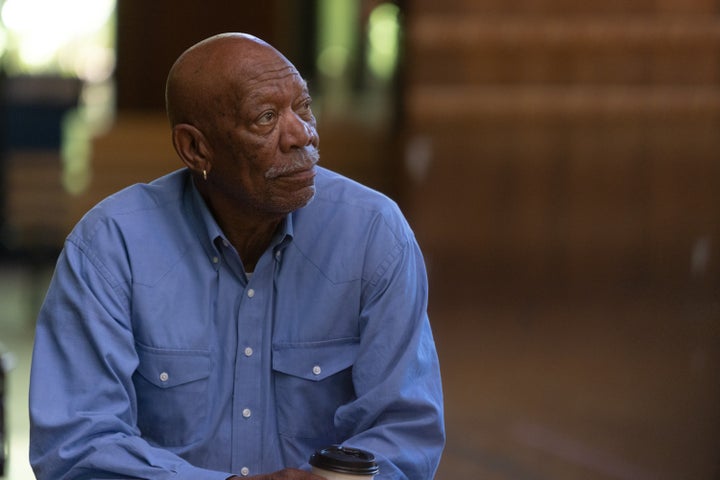 Morgan Freeman stars as a veteran in group therapy in "My Dead Friend Zoe." Freeman served in the U.S. Air Force in the 1950s.