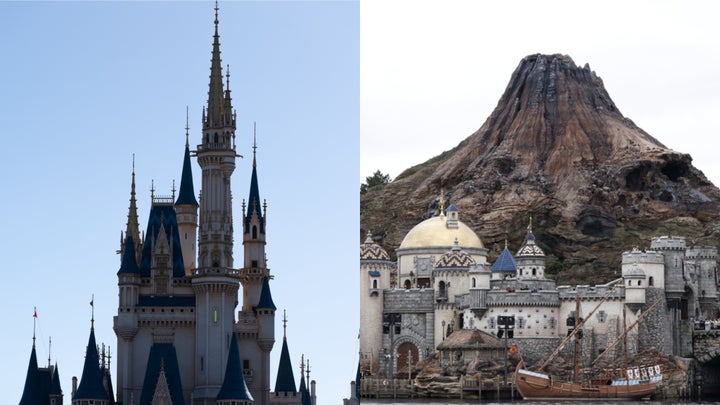 東京ディズニーランド（左）と東京ディズニーシー（右）