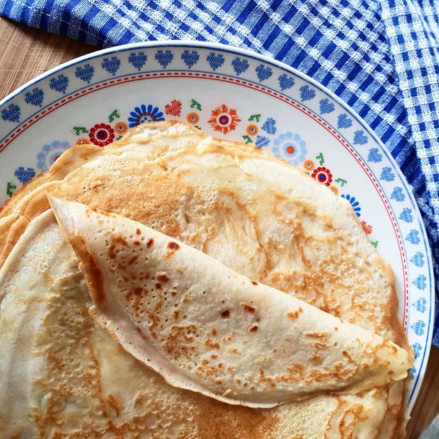 Crepes on a plate