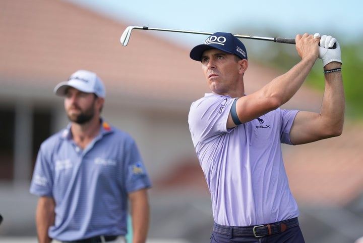 Billy Horschel shot a 5-under-par 66 in the first round of the Cognizant Classic, but his most newsworthy shot was a poke to shoo an alligator of the course.