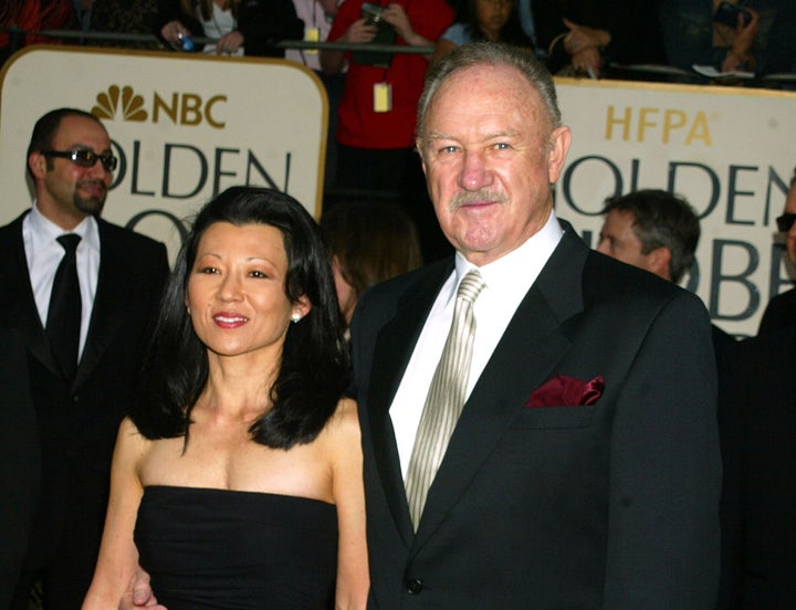 Gene Hackman and his wife Betsy Arakawa at the 60th annual Golden Globe Awards in 2003.