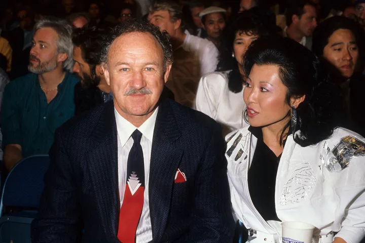 Gene Hackman and wife Betsy Arakawa photographed in 1986 in Los Angeles. They were both found dead in their New Mexico home on Wednesday.