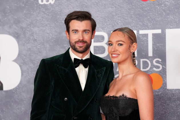 Host Jack Whitehall in a velvet green suit jacket