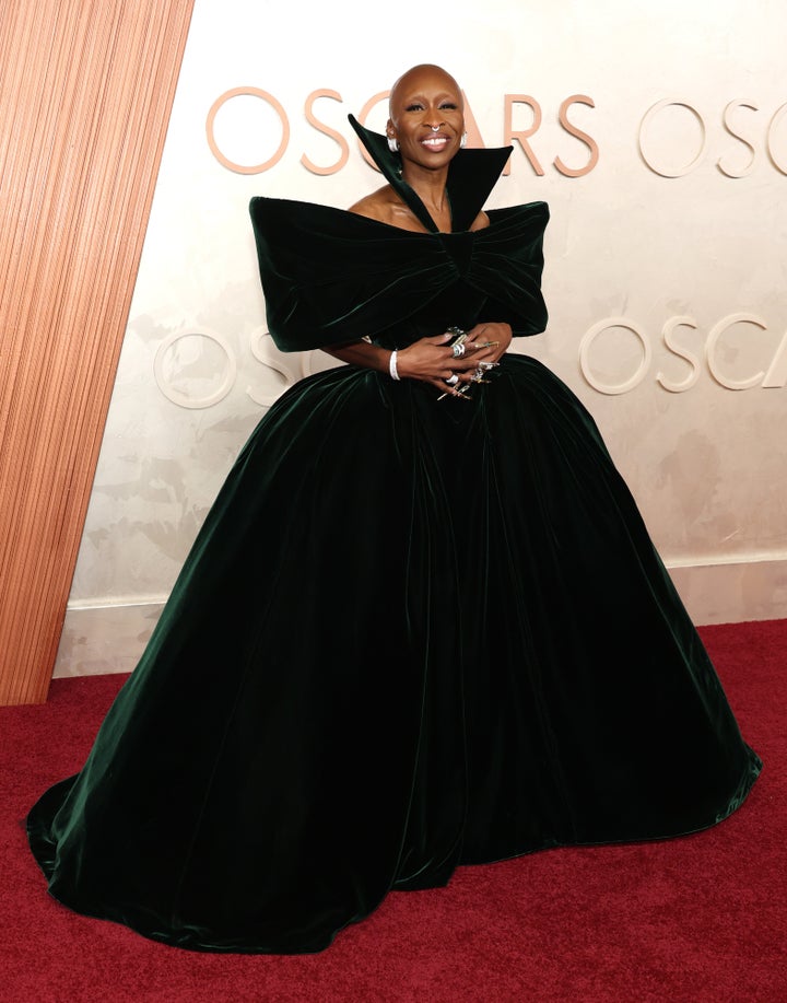 Cynthia Erivo brought the drama to the red carpet of the 97th Academy Awards on Sunday.