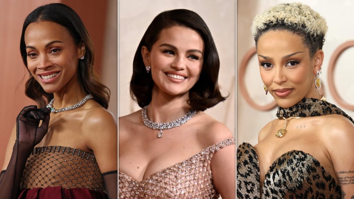 Zoe Saldaña, Selena Gomez and Doja Cat on the Oscars red carpet Sunday night.