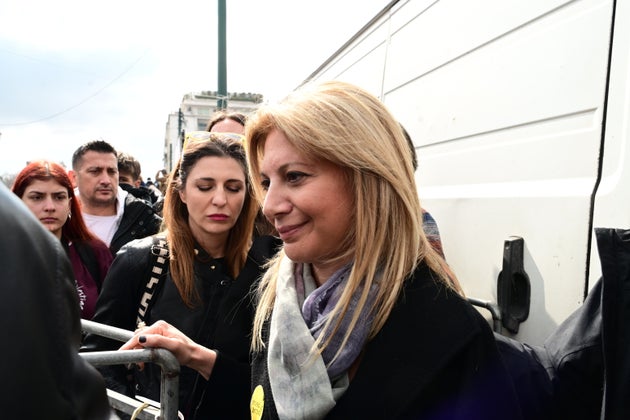 Η Μαρία Καρυστιανού στο Σύνταγμα για το συλλαλητήριο