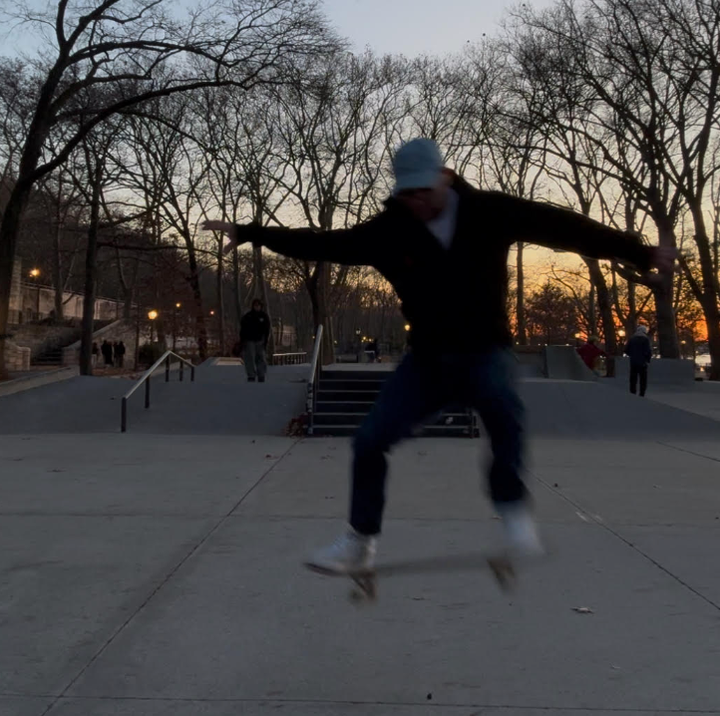 The author doing an Ollie.