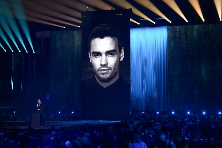Host Jack Whitehall pays tribute to Liam Payne during the Brit Awards 2025 in London on March 1, 2025. 