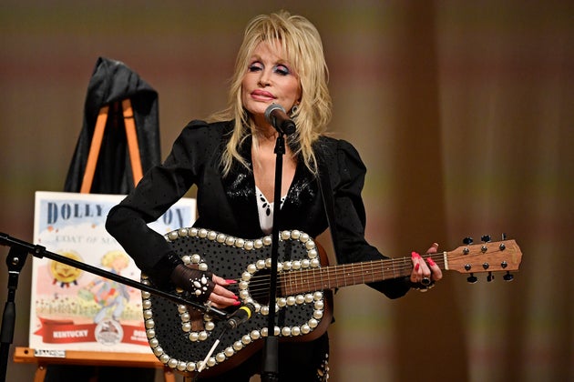 Dolly Parton on stage in August 2024