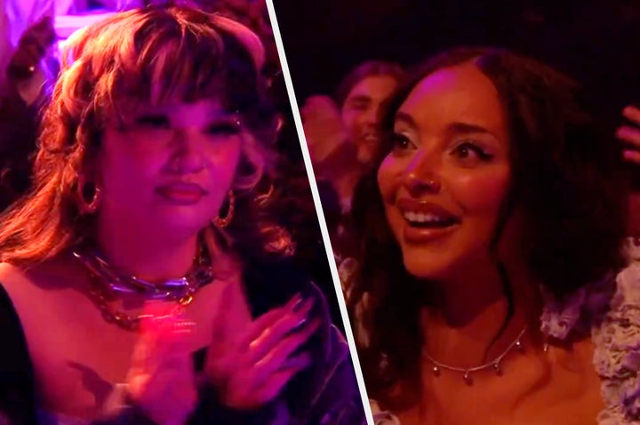 Lola Young and Jade Thirlwall at the 2025 Brit Awards