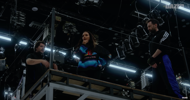 Jade tries out the trap door stunt for the first time in a video feature for Dazed