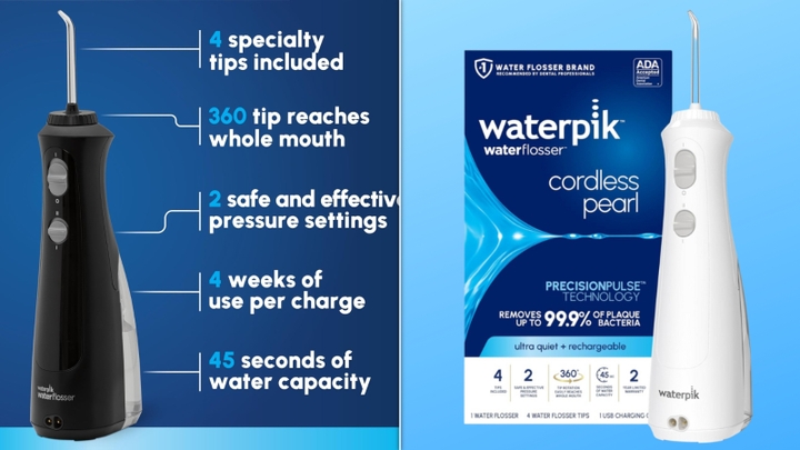 The Waterpik Pearl cordless water flosser is on sale at Amazon.