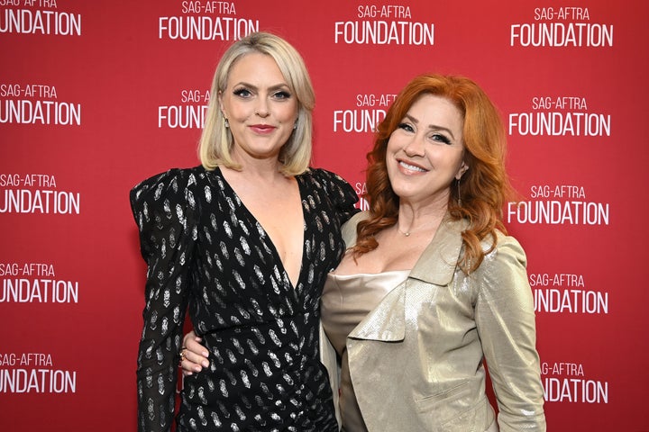 Elaine Hendrix (left) and Walter a SAG-AFTRA event in 2023. Walter said the two often compare notes about the people they encounter on dating apps.