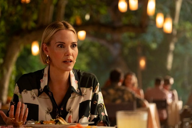 Leslie Bibb in the latest episode of The White Lotus