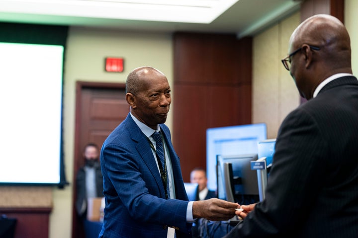 Representative-elect Sylvester Turner, a Democrat from Texas, draws a number during the biennial office lottery draw on Capitol Hill in Washington, DC, US, on Thursday, Nov. 21, 2024. (Al Drago/Bloomberg via Getty Images)