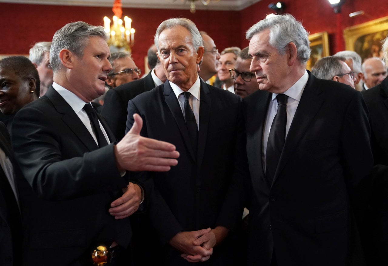 Keir Starmer and Gordon Brown with another former Labour prime minister, Tony Blair, in 2022.