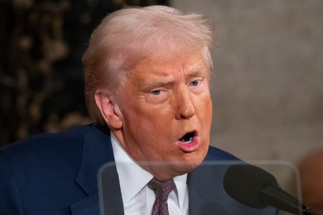 President Donald Trump addresses a joint session of Congress on Capitol Hill in Washington, Tuesday, March 4, 2025.