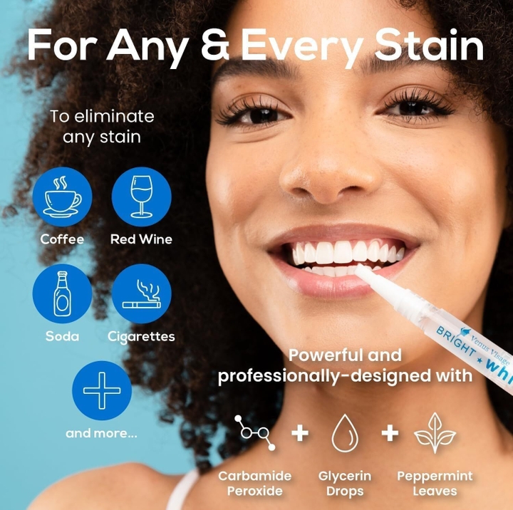 This teeth whitening pen gets rid of virtually all surface-level stains after a few uses.