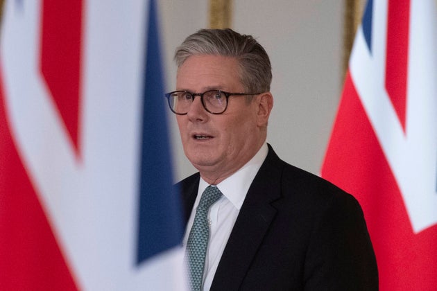 Keir Starmer speaks at a press conference as he hosts a European leaders' summit to discuss Ukraine, at Lancaster House in London, Sunday March 2, 2025. 