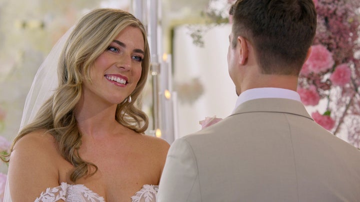 Sara Carton and Ben Mezzenga in the finale of "Love Is Blind."