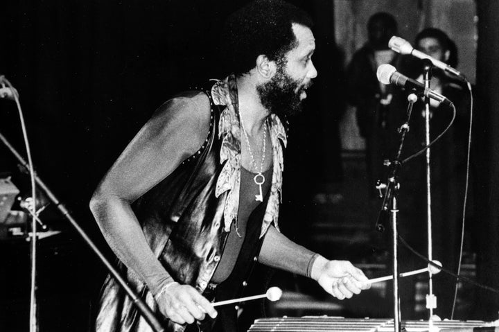 Roy Ayers plays the xylophone on stage in 1970. Through his life, he collaborated with artists like Fela Kuti, Rick James and Alicia Keys.