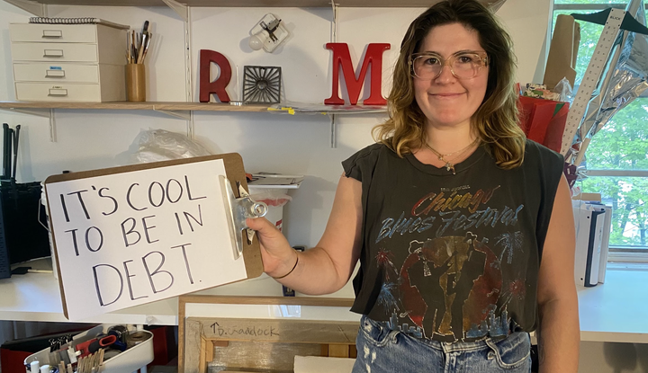 "Here I am ironically embracing my reality," the author writes.