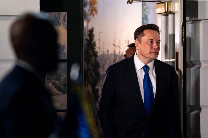 Elon Musk, shown here leaving the White House on Tuesday night, is the world's richest man. But his signature government project, DOGE, might be facing a tighter leash from President Donald Trump. 