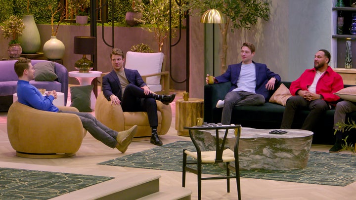 Alex Brown, Ben Mezzenga, Mason Horacen and Devin Buckley in "Love Is Blind."