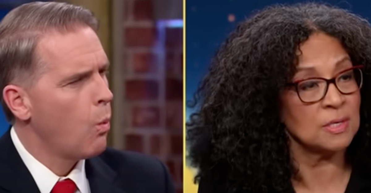 NextImg:Democrat's No-Nonsense Hand Gesture At Conservative Pundit Has People Fired Up. Here's Why.