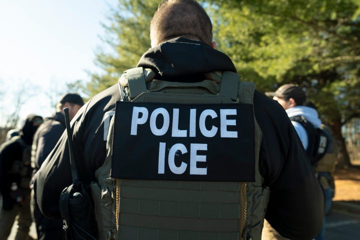 U.S. Immigration and Customs Enforcement Baltimore Field Officer director Matt Elliston listens during a briefing on Jan. 27, 2025, in Silver Spring, Maryland.