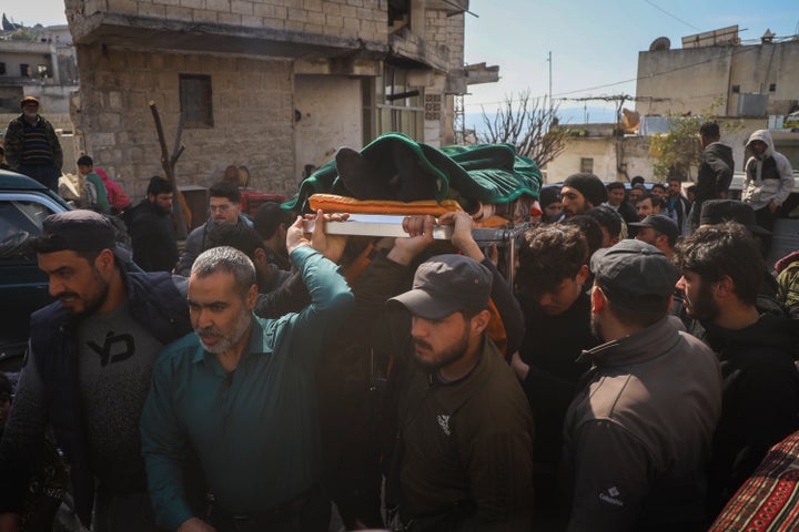 2 Days Of Clashes And Revenge Killings In Syria Go away Extra Than 1,000 Individuals Useless 3 The body of a Syrian security force member killed in clashes with loyalists of ousted President Bashar Assad in coastal Syria, is carried for burial in the village of Al-Janoudiya, west of Idlib, Saturday, March 8, 2025. (AP Photo/Omar Albam)