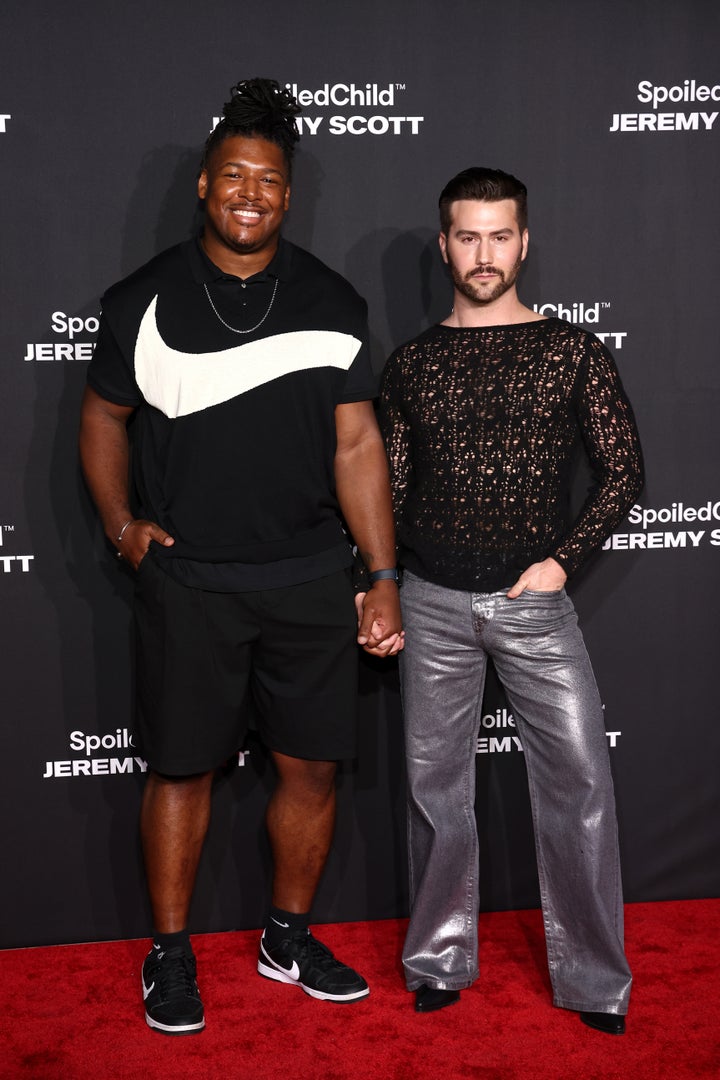 O'Brien, on right, and his boyfriend, NFL veteran Ryan “R.K.” Russell, began documenting their relationship on YouTube and other platforms in 2019. 