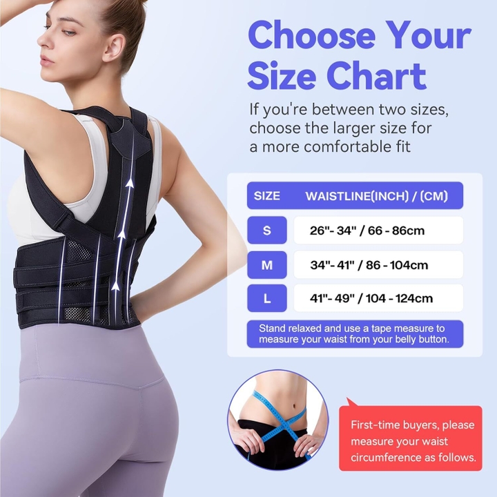 This posture-correcting brace comes in various sizes with an adjustable fit.