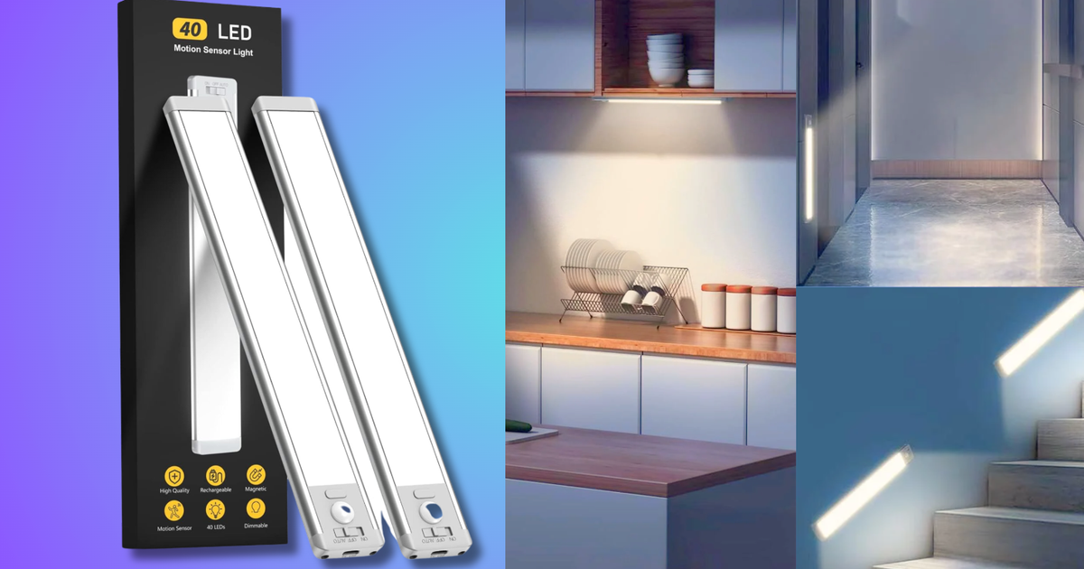 Reviewers Put These Drill-Free Motion Sensor Lights Everywhere