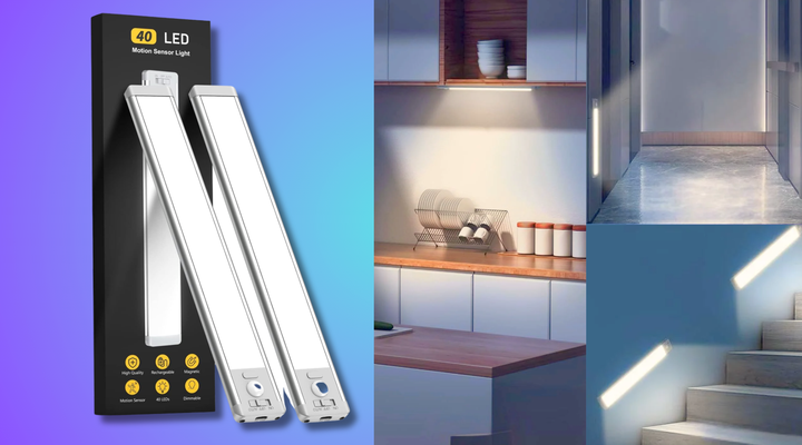 These rechargeable under-cabinet lights work all over your house, get them on sale.