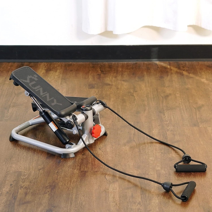 This mini stepper is beloved for its compact size and additional resistance bands.