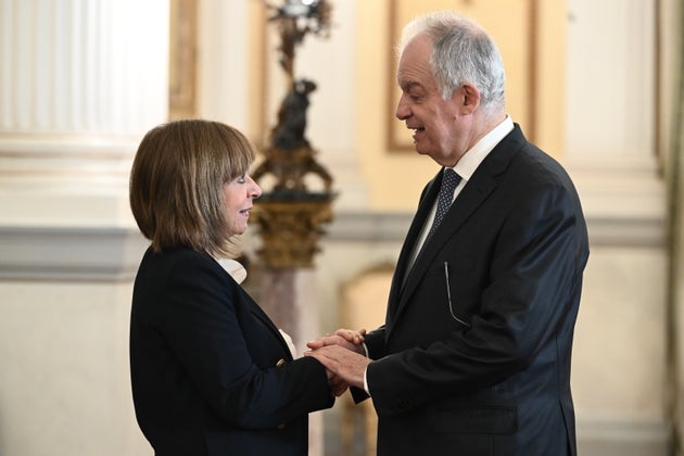 Ευχές για το νέο έτος από εκπροσώπους της πολιτικής, στρατιωτικής, θρησκευτικής και πνευματικής ηγεσίας στην Πρόεδρο της Δημοκρατίας Κατερίνα Σακελλαροπούλου, στο Προεδρικό Μέγαρο, Δευτέρα 1 Ιανουαρίου 2024. (ΤΑΤΙΑΝΑ ΜΠΟΛΑΡΗ/EUROKINISSI)