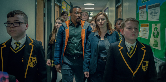 Ashley Walters and Faye Marsay in the second episode of Adolescence