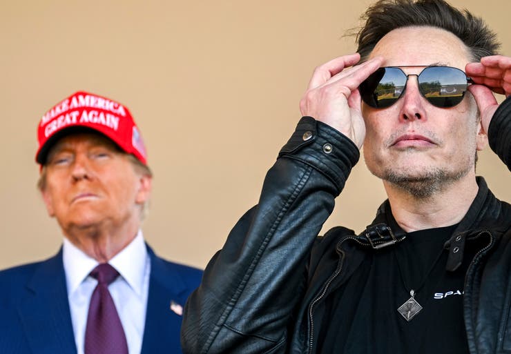 President-elect Donald Trump arrives to watch SpaceX's mega rocket Starship lift off for a test flight with Elon Musk from Starbase in Boca Chica, Texas, Nov. 19, 2024.