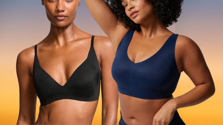 A push-up T-shirt bra and a cloud-like bralette. 